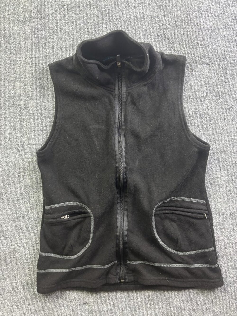Kuhl Vest Womens Medium Black Kashmira Fleece Full Zip‎ Pockets Outdoor Travel
